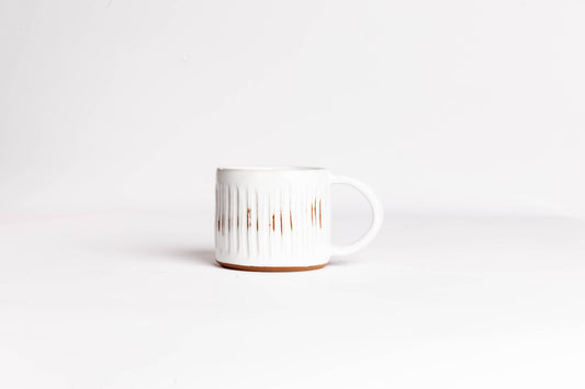 Solid Fluted Clay Mug